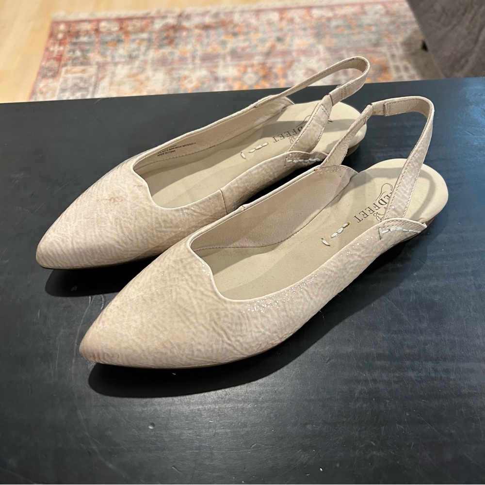 MOVING SALE Naked Feet Pointed Toe Leather Ballet Flats